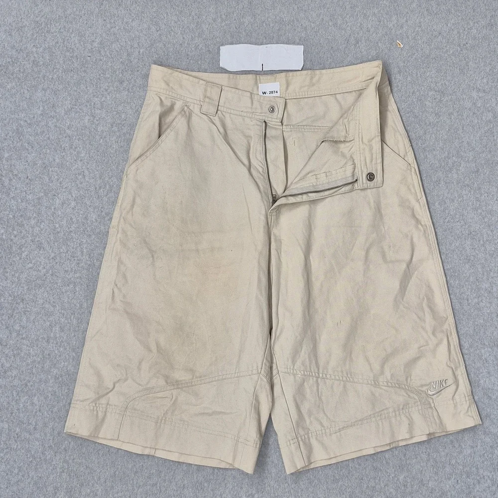 Nike Men Shorts 34 Beige Bermuda Grunge Skater Y2K 14